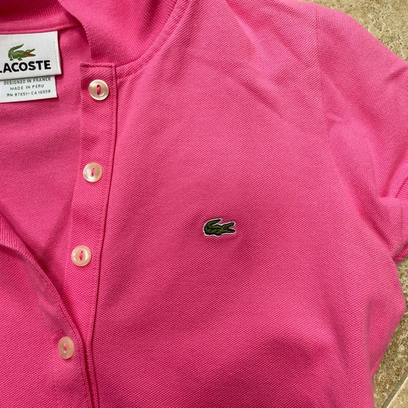 LACOSTE pink polo - Picture 5 of 6